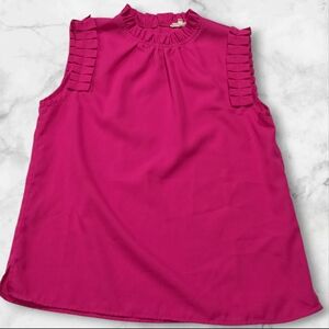 La Miel Sleeveless Pink Women's Blouse Shirt Top Size Small (S) B73